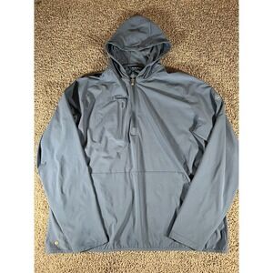 Peter Millar Crown Crafted Mens Flex Adapt Half Zip Hoodie Storm Blue Men's 2XL